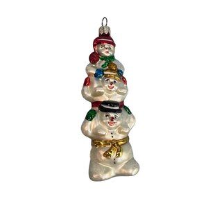 Christopher Radko Snowtem Pole Snowman Ornament 2000 Retired 5 1/2"